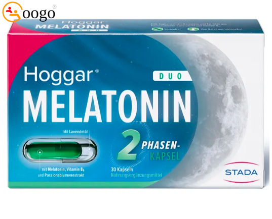 Hoggar® Melatonin DUO Kapseln + Hoggar Duo induktive Handy Ladestation GRATIS, 30 capsules